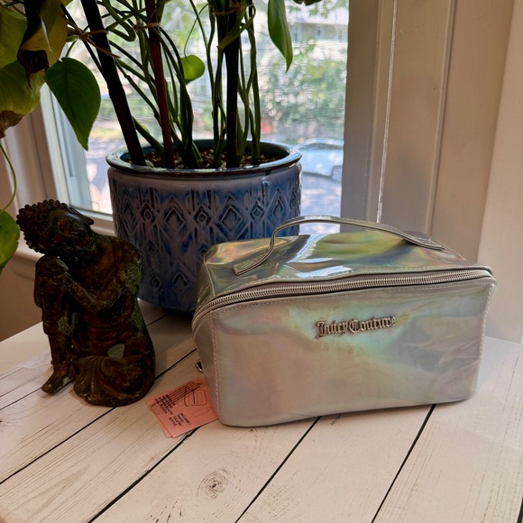 Juicy Couture Handbags - Juicy Couture | Silver Iridescent Cosmetic Bag